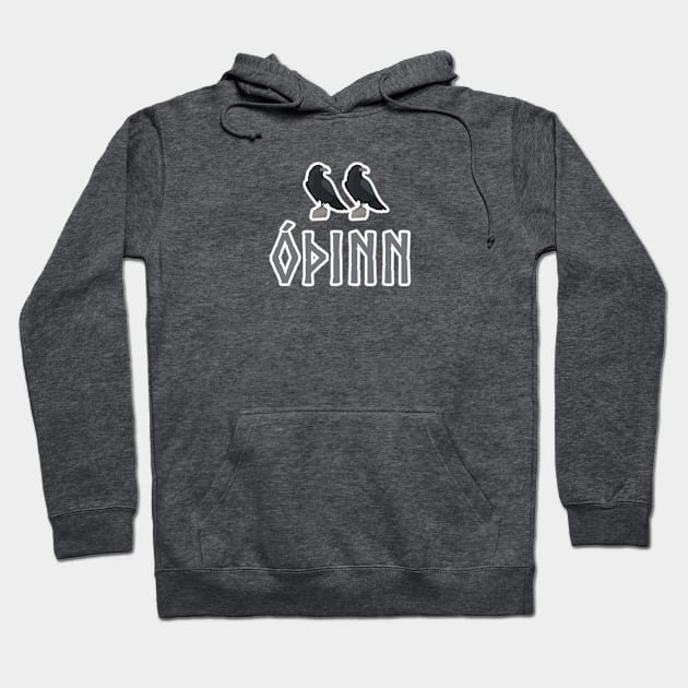 Odin Allfather Norse God Thor Loki Viking Nordic Hoodie by Grassroots Green